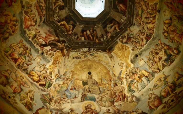 Renaissance art in the dome of Basilica di Santa Maria del Fiore